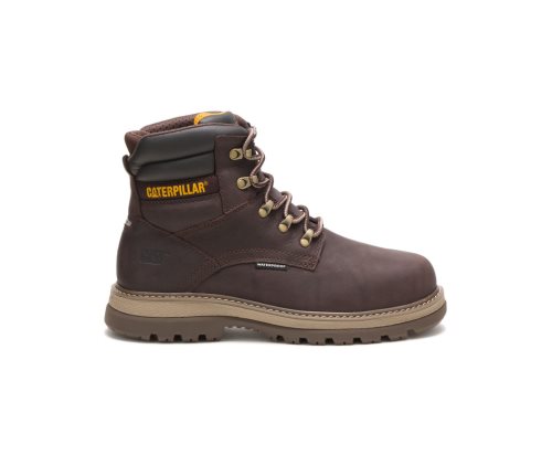 Caterpillar CAT Fairbanks 6" Waterproof Steel Toe Moški Delovni Čevlji Kava | CAT-416ZE