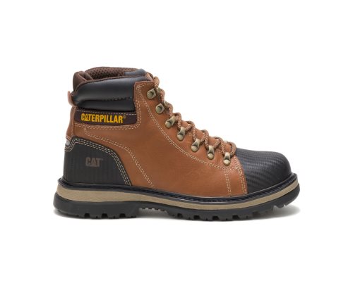 Caterpillar CAT Foxfield Steel Toe Moški Delovni Čevlji Rjave Črne | CAT-176NU