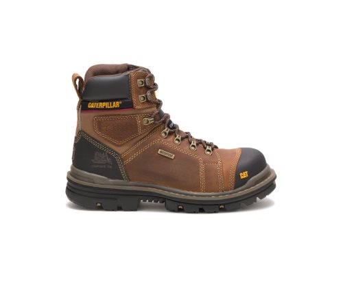 Caterpillar CAT Hauler 6" Waterproof Composite Toe Moški Delovni Čevlji Temno Bež | CAT-074KR