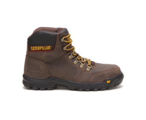 Caterpillar CAT Outline Steel Toe Moški Delovni Čevlji Rjave | CAT-483WG