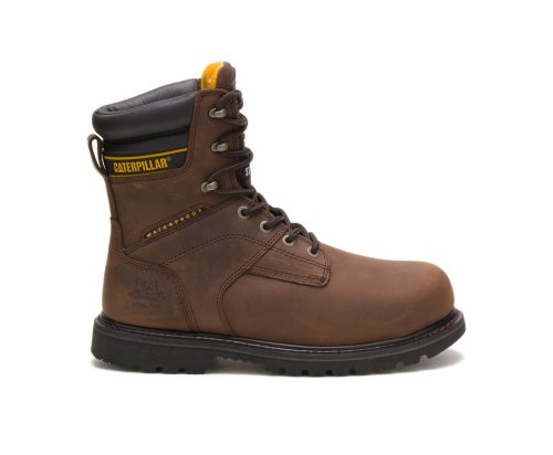 Caterpillar CAT Salvo 8" Waterproof Steel Toe Thinsulate™ Moški Delovni Čevlji Temno Rjave | CAT-697NK