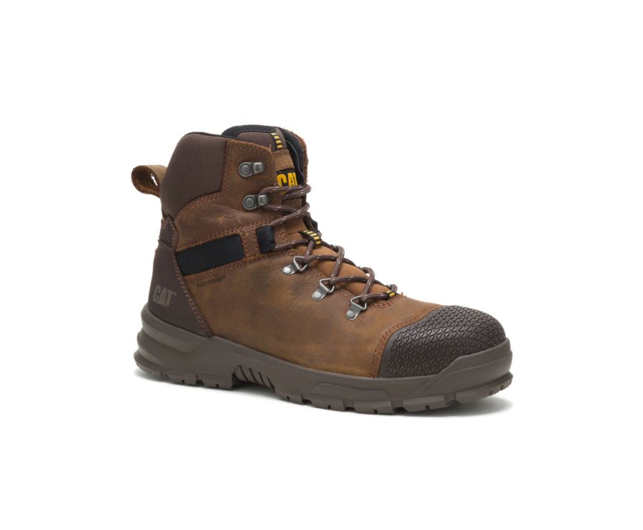 Caterpillar CAT Accomplice X Waterproof Steel Toe Moški Delovni Čevlji Rjave | CAT-128FX