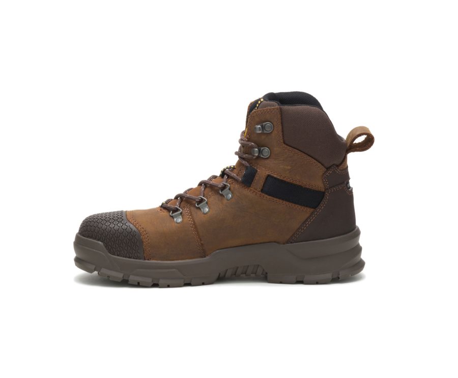 Caterpillar CAT Accomplice X Waterproof Steel Toe Moški Delovni Čevlji Rjave | CAT-128FX