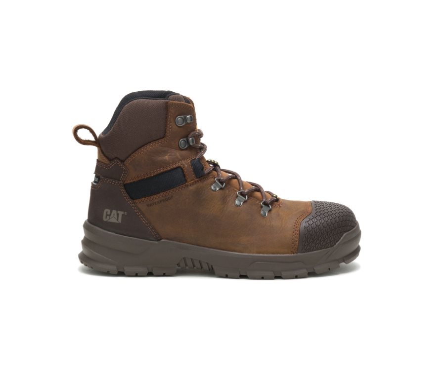 Caterpillar CAT Accomplice X Waterproof Steel Toe Moški Delovni Čevlji Rjave | CAT-128FX