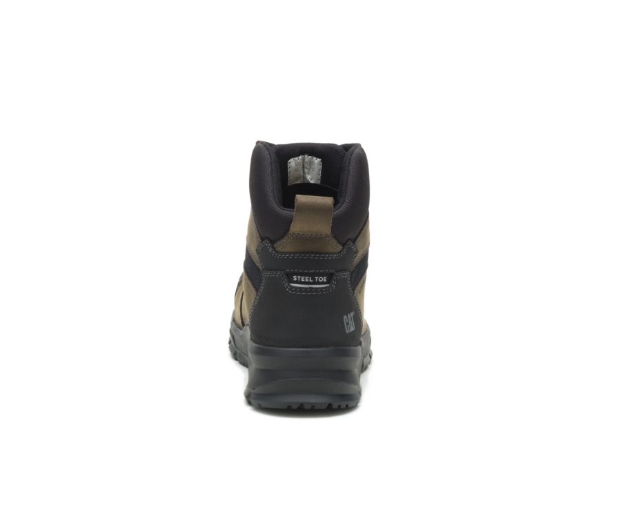 Caterpillar CAT Accomplice X Waterproof Steel Toe Moški Delovni Čevlji Olivno Zelene Črne | CAT-549JO