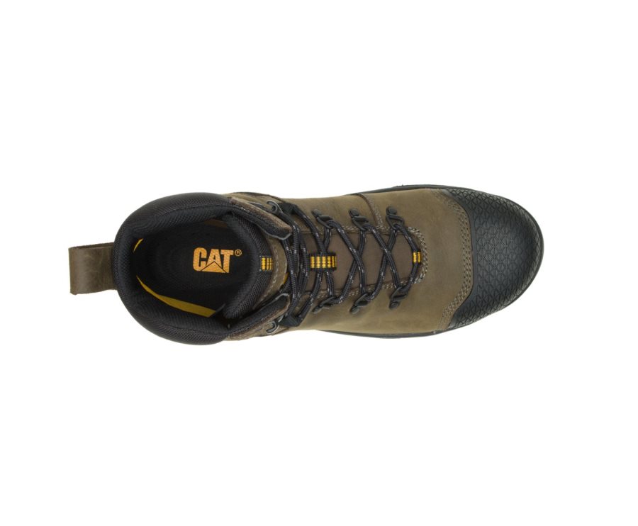 Caterpillar CAT Accomplice X Waterproof Steel Toe Moški Delovni Čevlji Olivno Zelene Črne | CAT-549JO