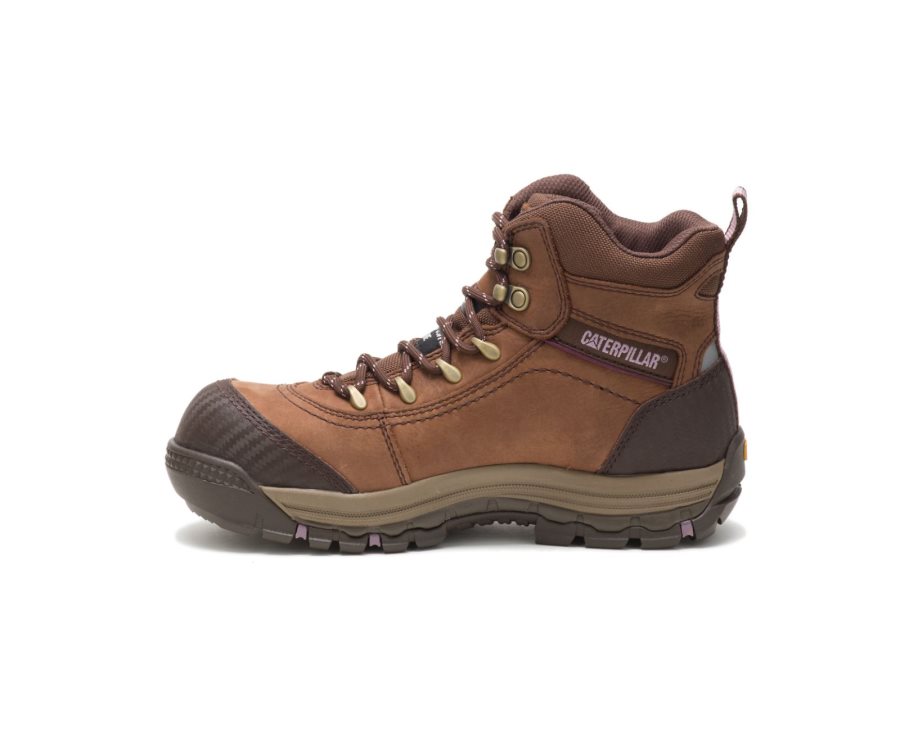 Caterpillar CAT Ally Waterproof Composite Toe Ženske Delovni Čevlji Rjave | CAT-513ZI