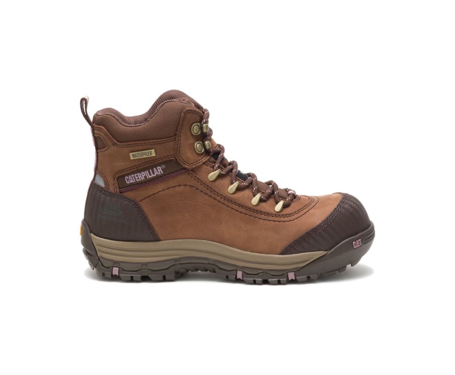 Caterpillar CAT Ally Waterproof Composite Toe Ženske Delovni Čevlji Rjave | CAT-513ZI