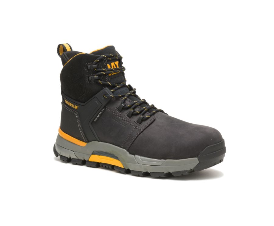 Caterpillar CAT CAT EDGE Waterproof Nano Toe Moški Delovni Čevlji Črne | CAT-852IB