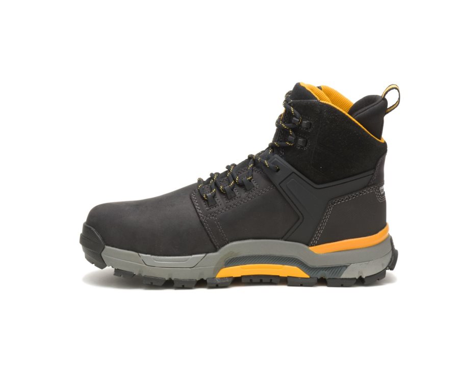 Caterpillar CAT CAT EDGE Waterproof Nano Toe Moški Delovni Čevlji Črne | CAT-852IB