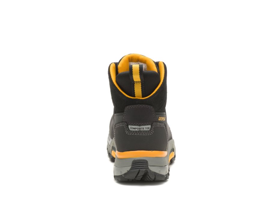 Caterpillar CAT CAT EDGE Waterproof Nano Toe Moški Delovni Čevlji Črne | CAT-852IB