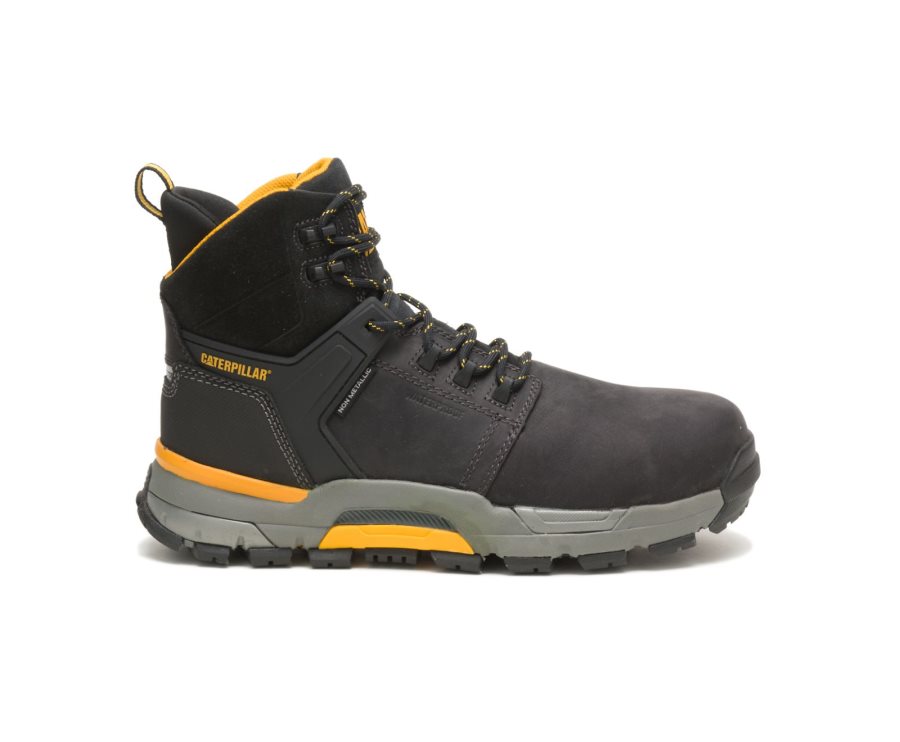 Caterpillar CAT CAT EDGE Waterproof Nano Toe Moški Delovni Čevlji Črne | CAT-852IB