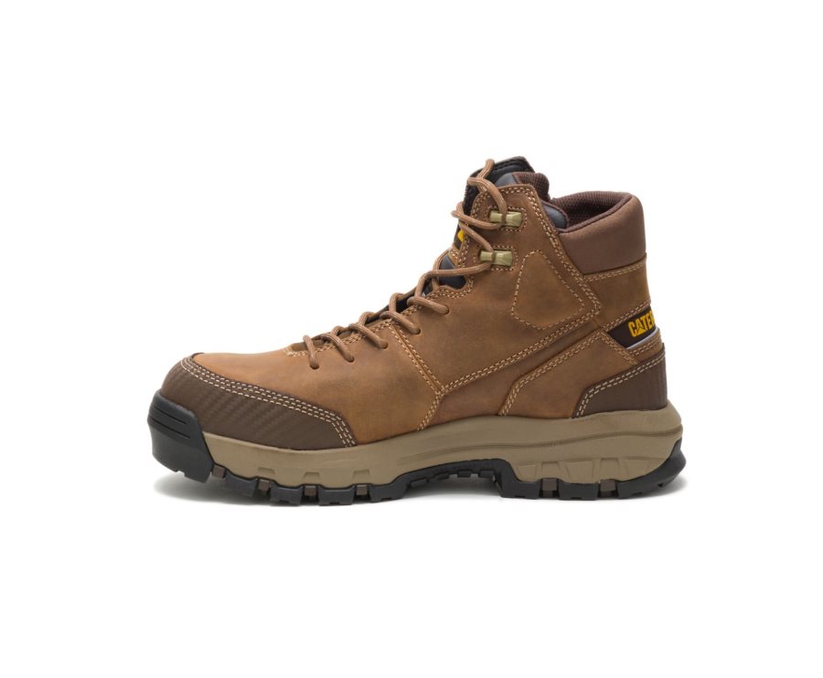 Caterpillar CAT Device Waterproof Composite Toe Moški Delovni Čevlji Temno Bež | CAT-240GD