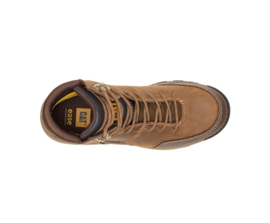 Caterpillar CAT Device Waterproof Composite Toe Moški Delovni Čevlji Temno Bež | CAT-240GD