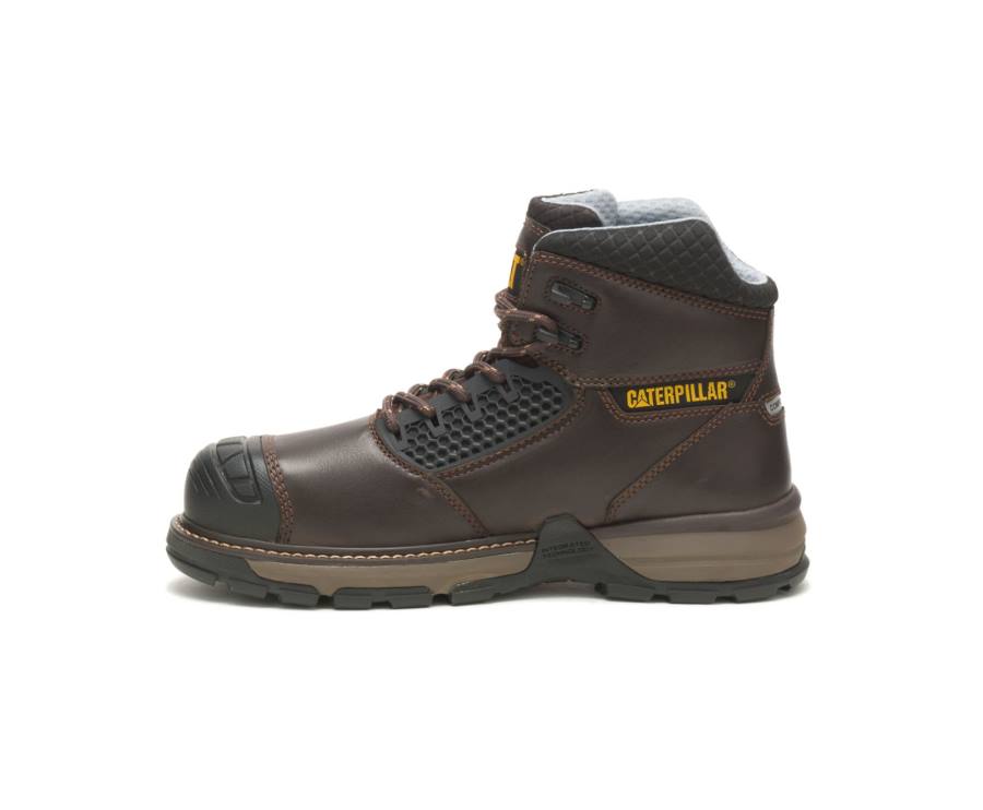 Caterpillar CAT Excavator Superlite Cool Carbon Composite Toe Moški Delovni Čevlji Temno Rjave | CAT-784KO