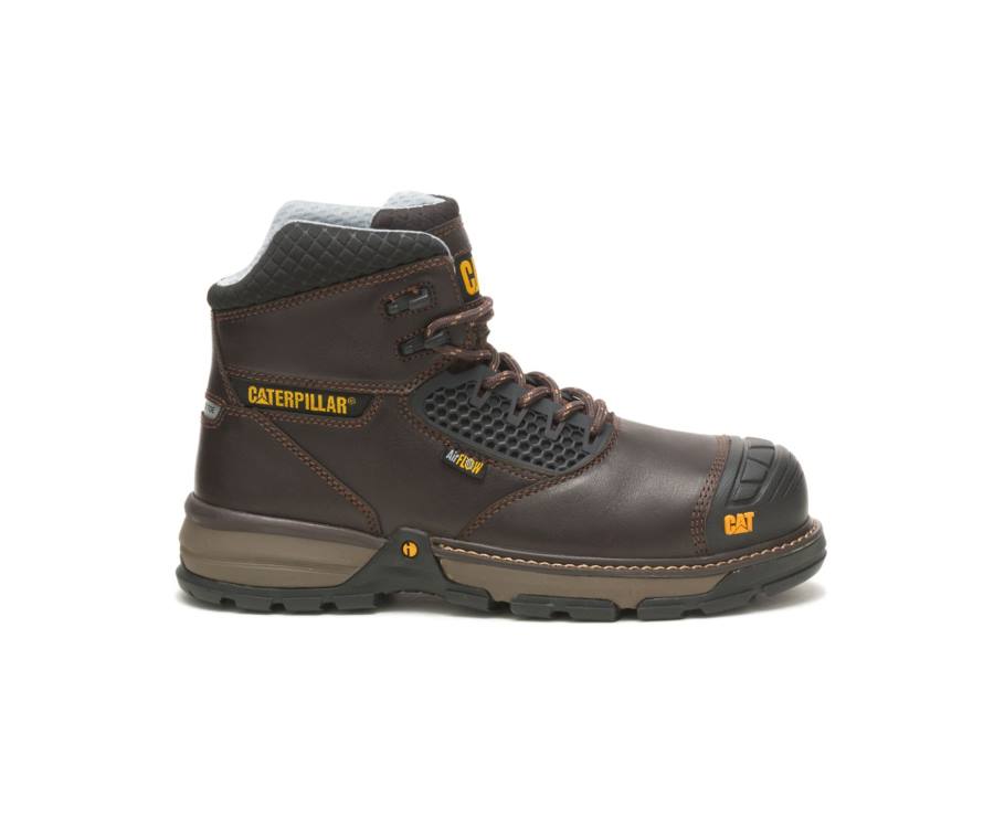 Caterpillar CAT Excavator Superlite Cool Carbon Composite Toe Moški Delovni Čevlji Temno Rjave | CAT-784KO