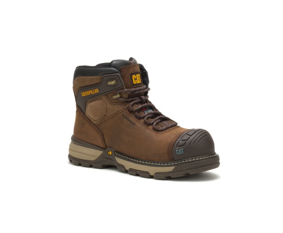 Caterpillar CAT Excavator Superlite Waterproof Thinsulate™ Nano Toe Ženske Delovni Čevlji Temno Rjave | CAT-015KD