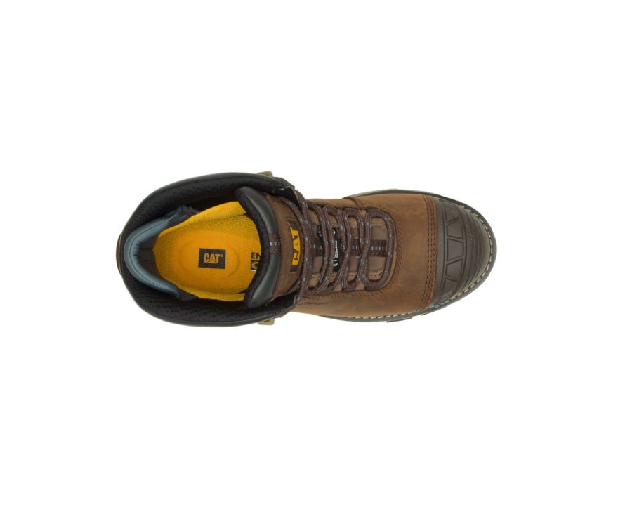 Caterpillar CAT Excavator Superlite Waterproof Thinsulate™ Nano Toe Ženske Delovni Čevlji Temno Rjave | CAT-015KD