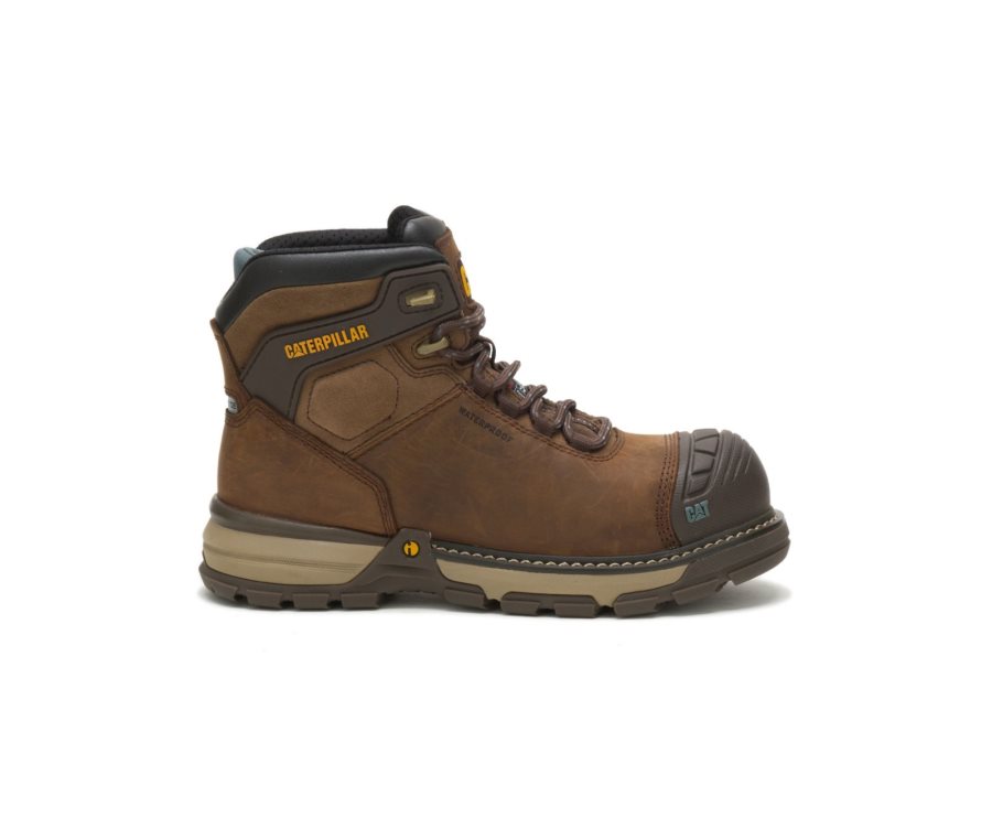 Caterpillar CAT Excavator Superlite Waterproof Thinsulate™ Nano Toe Ženske Delovni Čevlji Temno Rjave | CAT-015KD