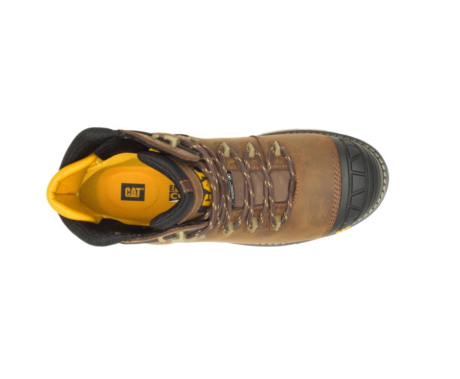 Caterpillar CAT Excavator Superlite Waterproof Thinsulate™ Nano Toe Moški Delovni Čevlji Temno Rjave | CAT-418CQ