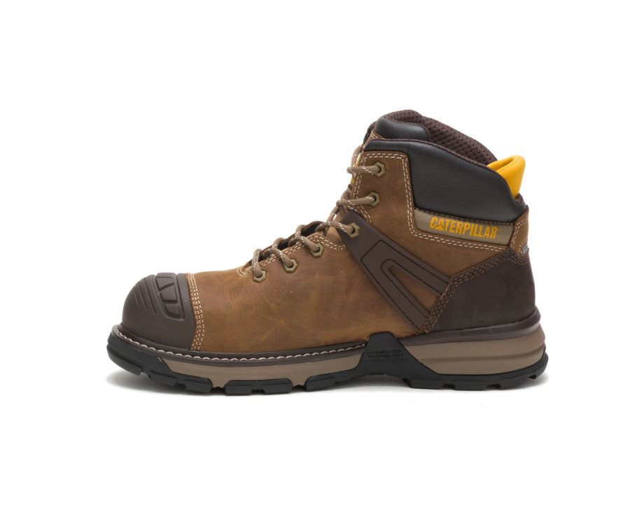 Caterpillar CAT Excavator Superlite Waterproof Nano Toe Moški Delovni Čevlji Temno | CAT-690AM