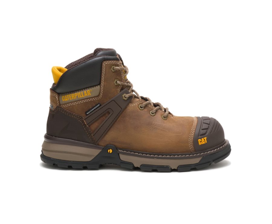 Caterpillar CAT Excavator Superlite Waterproof Nano Toe Moški Delovni Čevlji Temno | CAT-690AM