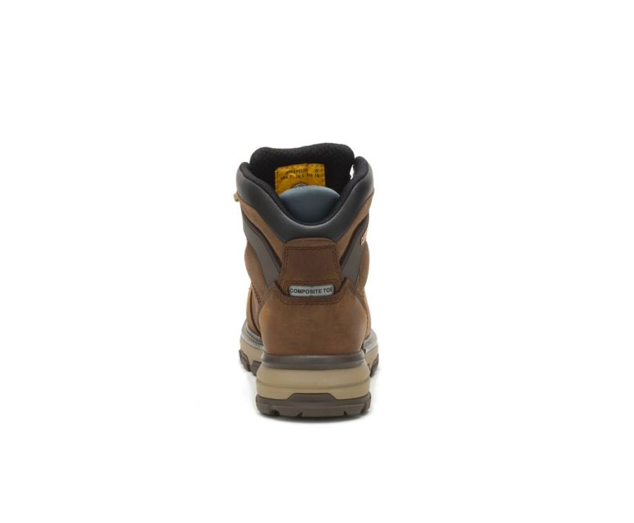 Caterpillar CAT Excavator Superlite Waterproof Thinsulate™ Carbon Composite Toe Ženske Delovni Čevlji Temno Rjave | CAT-743KO