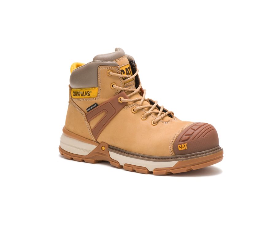 Caterpillar CAT Excavator Superlite Waterproof Nano Toe Moški Delovni Čevlji Rjave | CAT-819QF