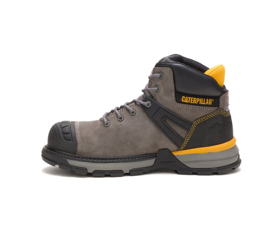 Caterpillar CAT Excavator Superlite Waterproof Nano Toe Moški Delovni Čevlji Sive Črne | CAT-960BK