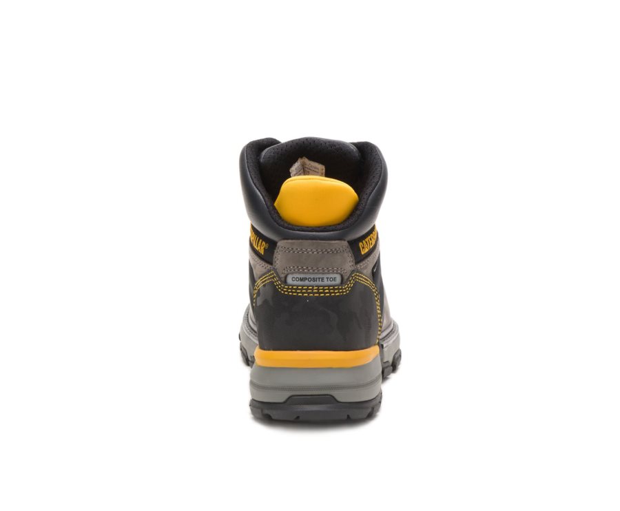 Caterpillar CAT Excavator Superlite Waterproof Nano Toe Moški Delovni Čevlji Sive Črne | CAT-960BK