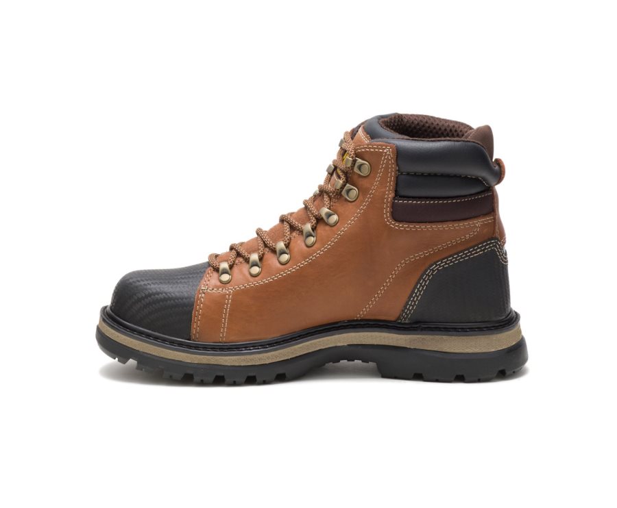 Caterpillar CAT Foxfield Steel Toe Moški Delovni Čevlji Rjave Črne | CAT-176NU