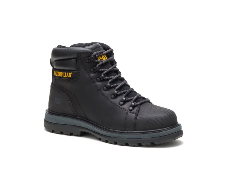 Caterpillar CAT Foxfield Steel Toe Moški Delovni Čevlji Črne | CAT-869XA