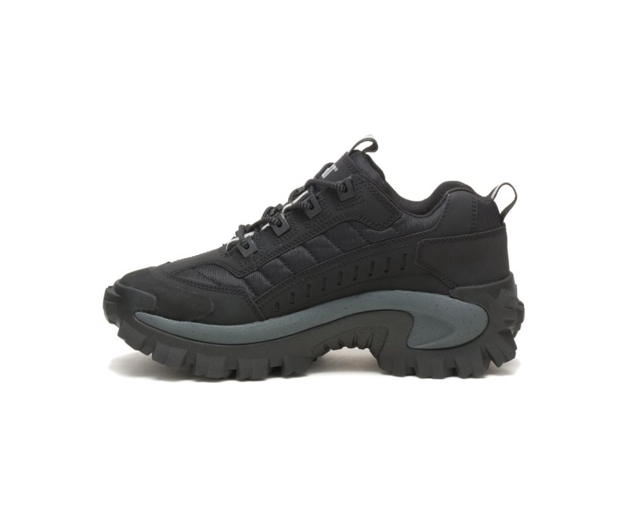 Caterpillar CAT Intruder Shoe Moški Casual Čevlji Črne Temno Sive | CAT-395QH