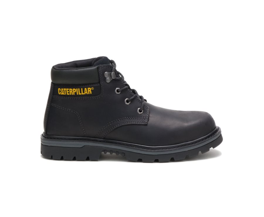 Caterpillar CAT Outbase Steel Toe Moški Delovni Čevlji Črne | CAT-057OE