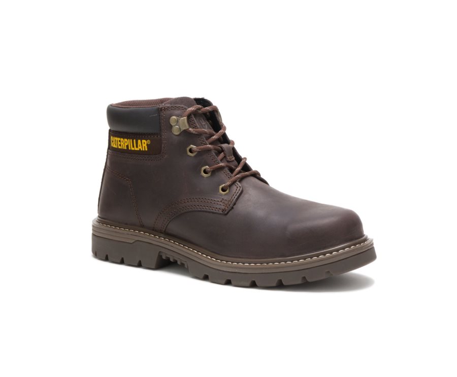 Caterpillar CAT Outbase Steel Toe Moški Delovni Čevlji Kava | CAT-237JB