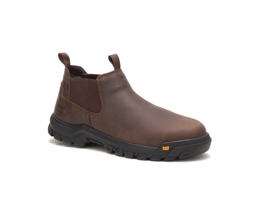 Caterpillar CAT Outline Slip-On Steel Toe Moški Casual Čevlji Rjave | CAT-975DP