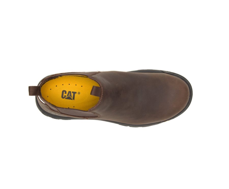 Caterpillar CAT Outline Slip-On Steel Toe Moški Casual Čevlji Rjave | CAT-975DP