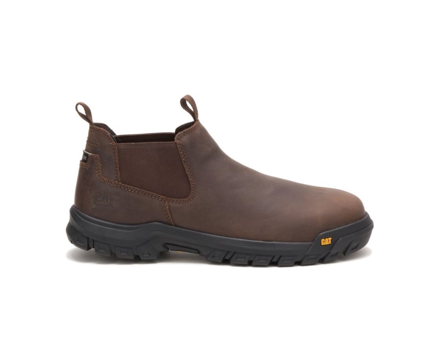 Caterpillar CAT Outline Slip-On Steel Toe Moški Casual Čevlji Rjave | CAT-975DP