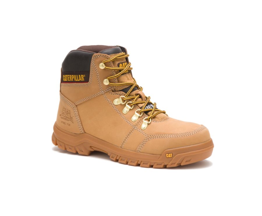 Caterpillar CAT Outline Steel Toe Moški Delovni Čevlji Rjave | CAT-046TM