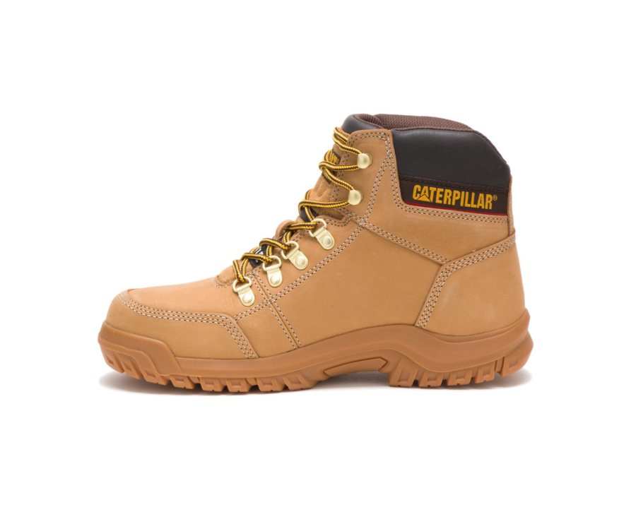 Caterpillar CAT Outline Steel Toe Moški Delovni Čevlji Rjave | CAT-046TM