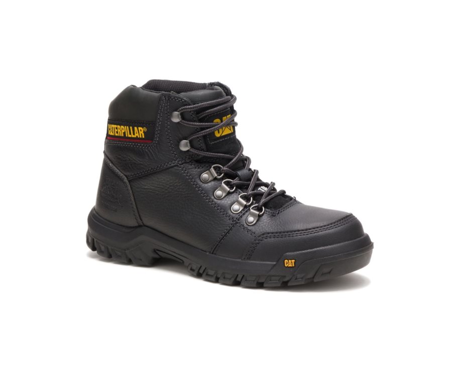 Caterpillar CAT Outline Steel Toe Moški Delovni Čevlji Črne | CAT-259RM