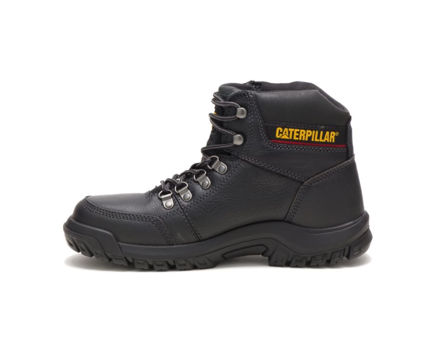 Caterpillar CAT Outline Steel Toe Moški Delovni Čevlji Črne | CAT-259RM