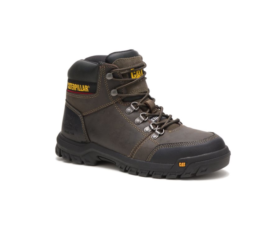 Caterpillar CAT Outline Steel Toe Moški Delovni Čevlji Temno Sive | CAT-476CD