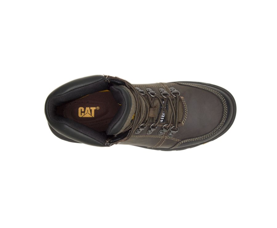 Caterpillar CAT Outline Steel Toe Moški Delovni Čevlji Temno Sive | CAT-476CD