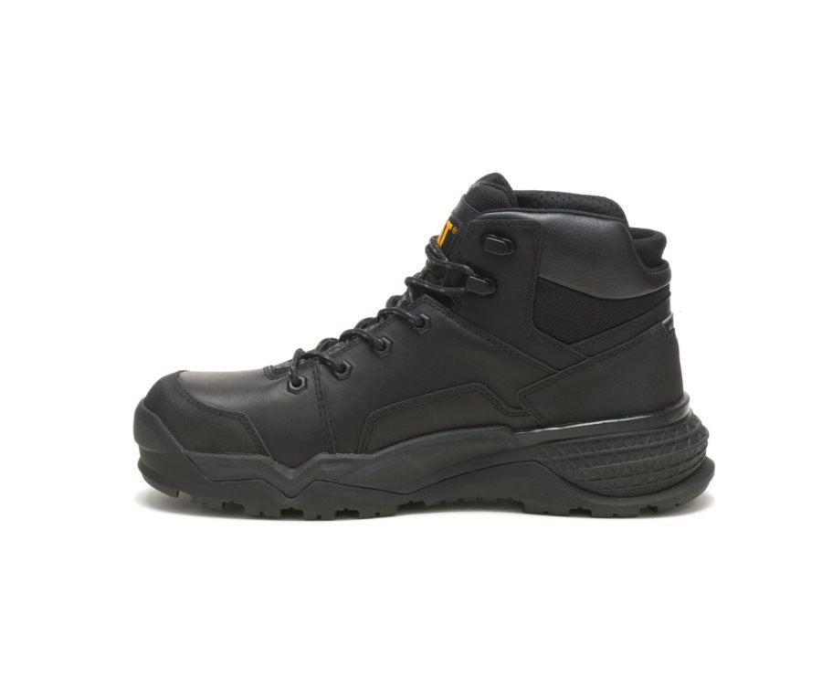 Caterpillar CAT Provoke Mid Waterproof Alloy Toe Moški Delovni Čevlji Črne | CAT-857DK