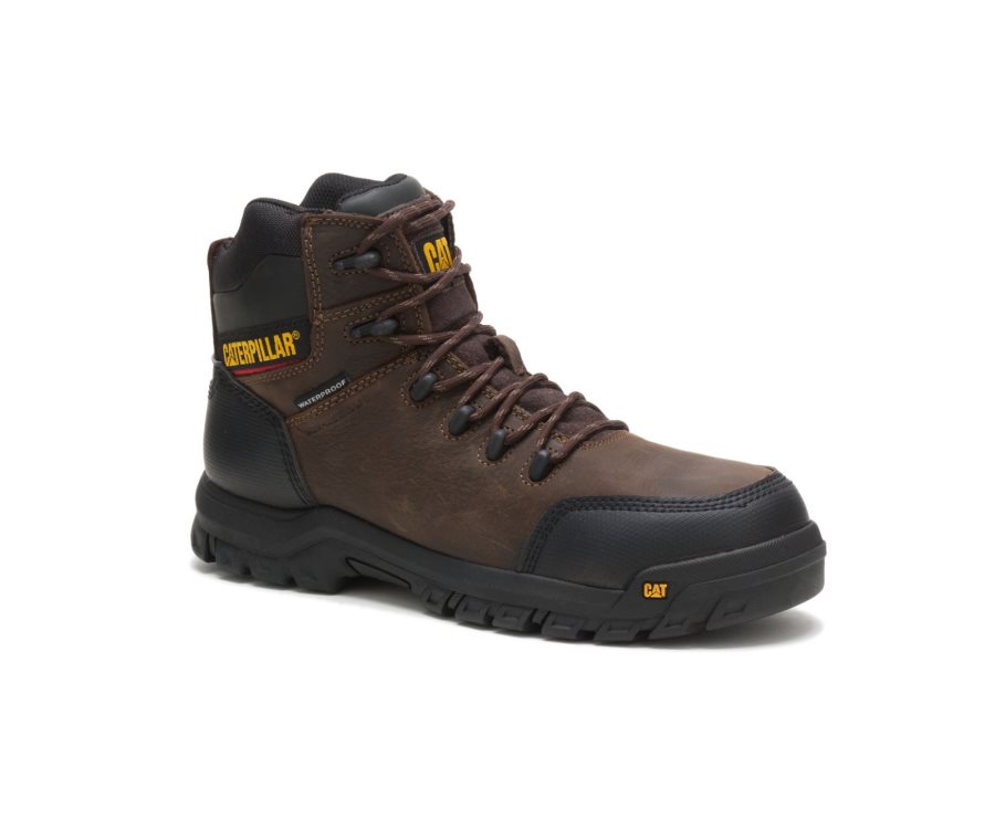 Caterpillar CAT Resorption Waterproof Composite Toe Moški Delovni Čevlji Rjave | CAT-621JO