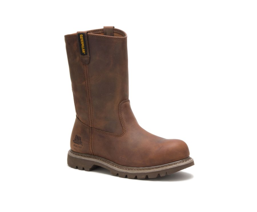 Caterpillar CAT Revolver Steel Toe Ženske Delovni Čevlji Temno Bež | CAT-180GU