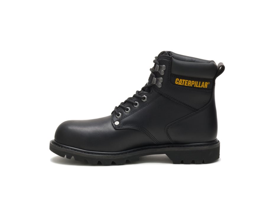 Caterpillar CAT Second Shift Steel Toe Moški Delovni Čevlji Črne | CAT-081GM