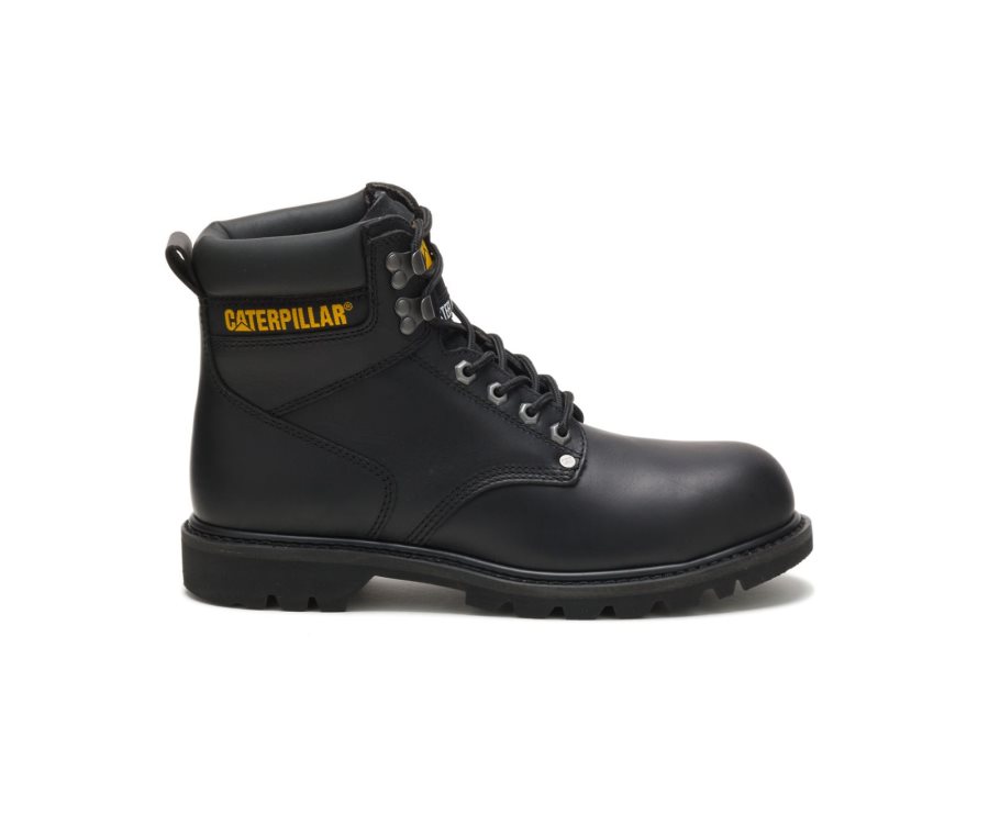 Caterpillar CAT Second Shift Steel Toe Moški Delovni Čevlji Črne | CAT-081GM