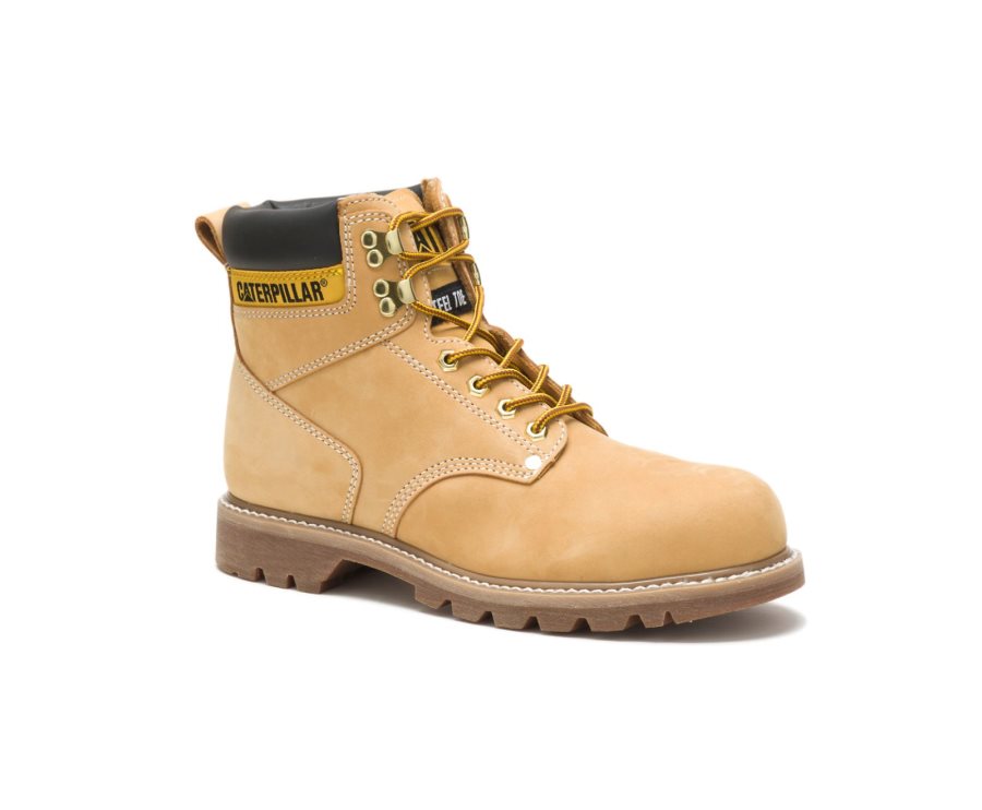 Caterpillar CAT Second Shift Steel Toe Moški Delovni Čevlji Rjave | CAT-168CZ